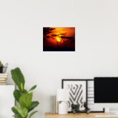 Poster africain sur le coucher de soleil (Bureau à domicile)