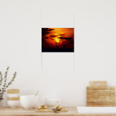 Poster africain sur le coucher de soleil (Cuisine)