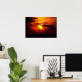 Poster africain sur le coucher de soleil (Bureau à domicile)