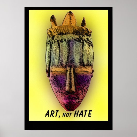 Poster AFRICAINE-MASK-Jaune (Devant)