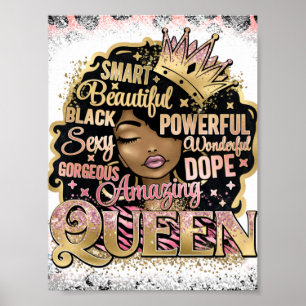 Poster Africaine Sista Black Queen Melanin Femme Sistas F