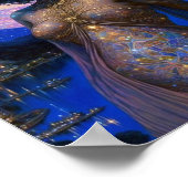 Poster African American Black Goddess Queen Imaginaire Ar (Coin)