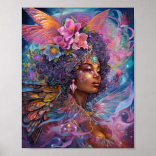 Poster African American Black Goddess Queen Imaginaire Ar