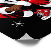 Poster African American Christmas Pajama Xmas Afro Santa  (Coin)