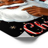 Poster African American Santa Christmas Cool Black X-mas (Coin)