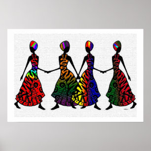 Poster African Dance Of Sisterhood