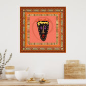Poster African mask (Cuisine)
