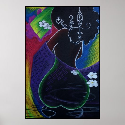 Poster African Moon - Miami Deco Print (Devant)