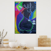 Poster African Moon - Miami Tile Print (Cuisine)