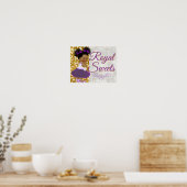 Poster African Princess Purple & Gold|Royal Sweets Event (Cuisine)