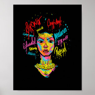 Poster African Queen Strong Woman Black History Month Pro