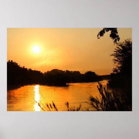Poster African Sunset (Voorkant)