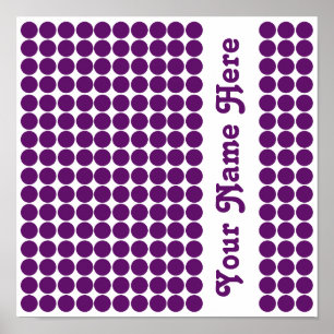 Poster African Violet Safari Dot avec nom