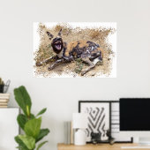 Poster African Wild Dog montre ses dents (Bureau à domicile)