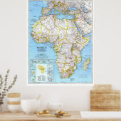Poster " Afrika : 1990/heute - Detaillierte Landkarte ... (Cuisine)