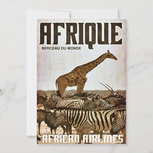 Poster Afrika toerisme Kaart (Voorkant)