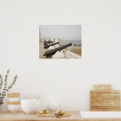 Poster Afrique, Afrique de l'Ouest, Ghana, Elmina. Canons (Cuisine)