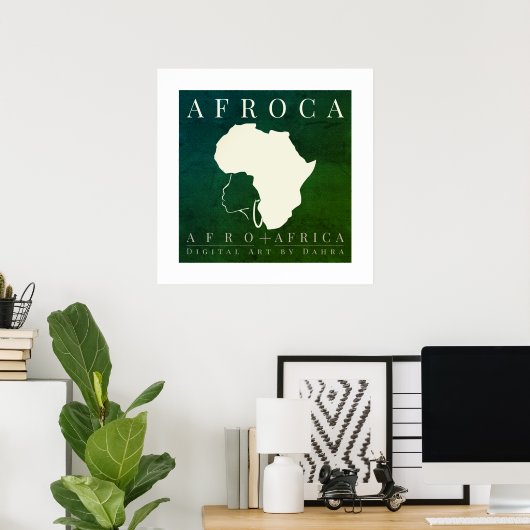 POSTER AFRIQUE AFRO (Bureau à domicile)