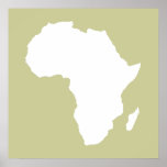 Poster Afrique Audacieuse du Serengeti<br><div class="desc">Plan de l'Afrique en blanc avec des couleurs contrastées dans la palette "Safari" d'Emporio Moffa inspirée par l'audacieuse aventure et la nature sauvage du continent.</div>