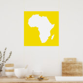 Poster Afrique Audacieuse Jaune Dorée (Cuisine)