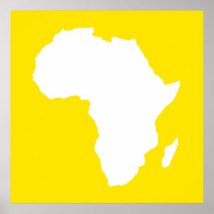 Poster Afrique Audacieuse Jaune Dorée
