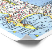 Poster " Afrique australe : 1962 Carte détaillée ... (Coin)