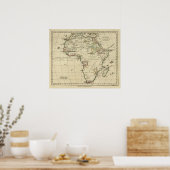 Poster Afrique avec des frontières définies (Cuisine)