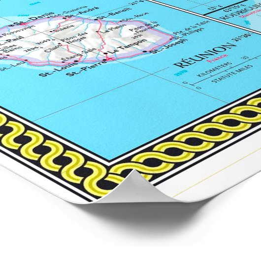 Poster " Afrique : Carte du continent ... (Coin)