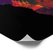 Poster Afrique Colorée Afrique Carte du continent (Coin)