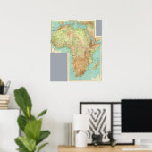 Poster Afrique composite avec routes maritimes (Bureau à domicile)