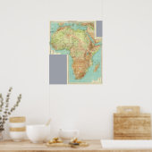 Poster Afrique composite avec routes maritimes (Cuisine)