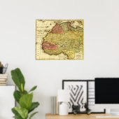 Poster Afrique de l'OuestCarte panoramiqueAfrique occiden (Bureau à domicile)