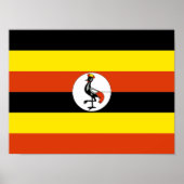 Poster Afrique : drapeau de l'Ouganda, (Devant)
