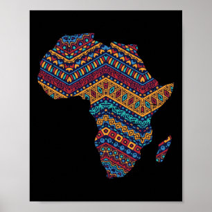 Poster Afrique Drapeau Kente Cloth Black Pride Afrique Am