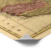 Poster Afrique du Nord 1742 Carte antique (Coin)