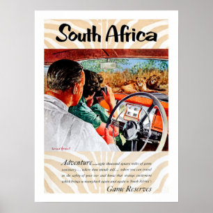 Poster Afrique du Sud, aventure depuis une balade en voit