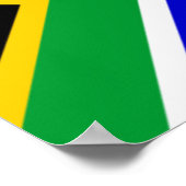 Poster Afrique du Sud Drapeau Pays Afrique Accueil Fierté (Coin)