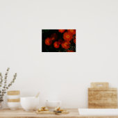 Poster Afrique du Sud Vert Orange Fleurs Succulentes (Cuisine)