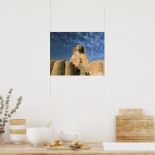 Poster Afrique, Egypte, Caire, Plateau de Gizeh. Sphinx (Cuisine)