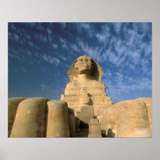 Poster Afrique, Egypte, Caire, Plateau de Gizeh. Sphinx (Devant)