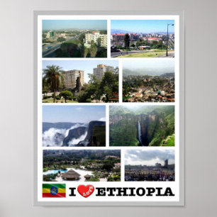 Poster Afrique - Ethiopie - I Love -