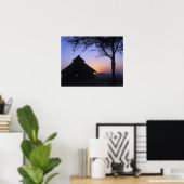 Poster Afrique, Éthiopie, région du fleuve Omo, Coucher d (Bureau à domicile)