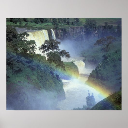 Poster Afrique, Éthiopie, rivière Nil Bleu, cataracte. (Devant)