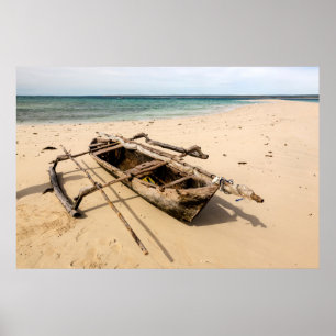 Poster Afrique, Mozambique, île de Mogundula