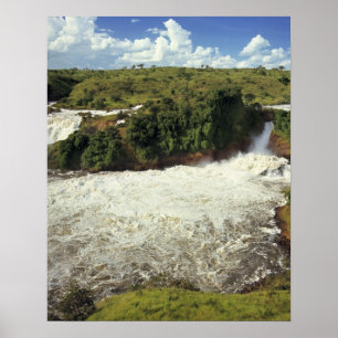 Poster Afrique, Ouganda, Murchison Falls NP. L'écumeux