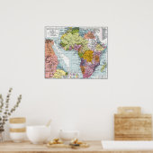 POSTER AFRIQUE PARTITIONNÉE, 1914 (Cuisine)