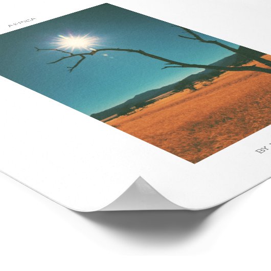 Poster Afrique Savannah Arbre en Herbe Voir l'affiche Pan (Coin)