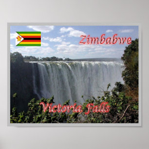 Poster Afrique - Zimbabwe - Chutes Victoria