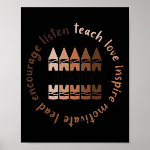 Poster Afro-Africain Noir Mois d'histoire Melanin Enseign