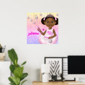 Poster Afro-Américaine Fairy Princesse Ballerina (Bureau à domicile)